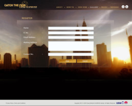 Contest Microsite - Registration page